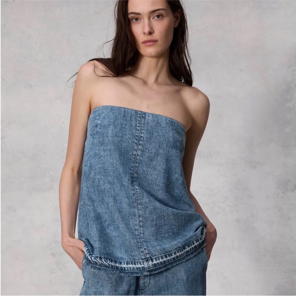 Rag & Bone Black and Blue Top